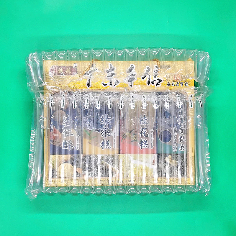 Packing solution of air column buffer packaging for biscuits and gift boxes,suitable for transportation